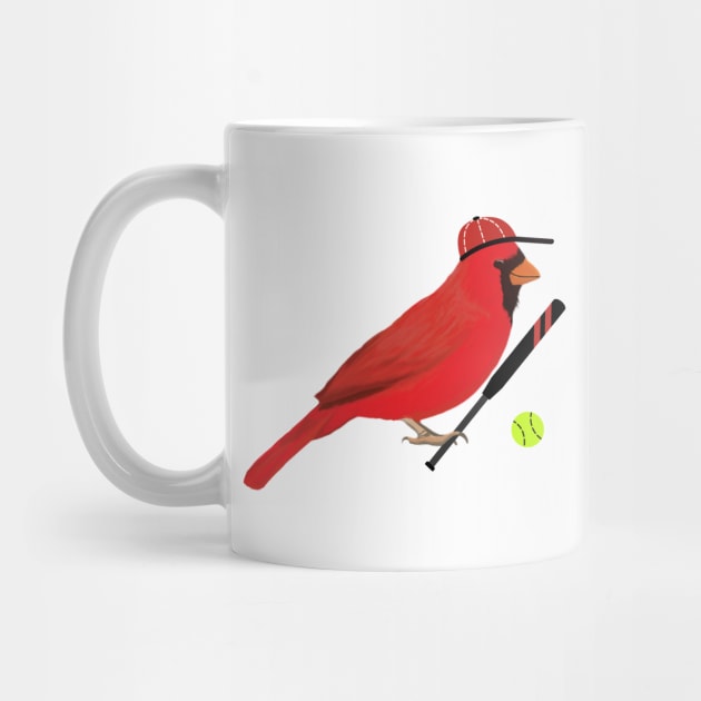 Softball Cardinal by College Mascot Designs